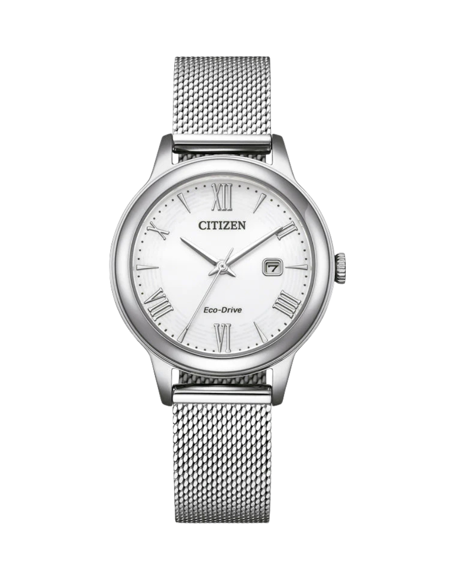 Citizen Eco-Drive EW2621-75A reloj mujer acero esfera blanca brazalete metal