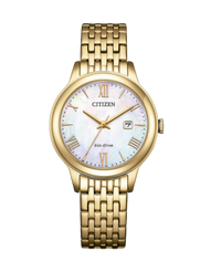 Citizen Eco-Drive EW2623-53D reloj mujer acero chapado oro rosa esfera blanca