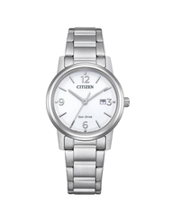 Citizen Eco-Drive EW2720-57A reloj mujer acero blanco esfera minimalista