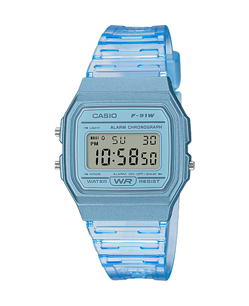 Casio Vintage F-91WS-2EF reloj unisex digital resina azul retro años 80
