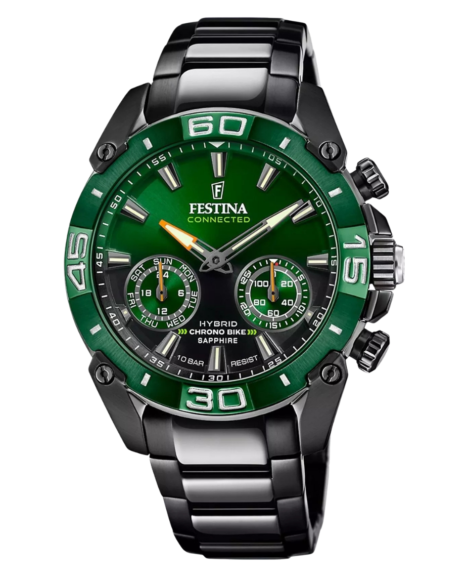 Festina F20548/2 reloj hombre smartwatch acero verde conectado inteligente