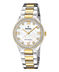 Festina F20659/1 reloj mujer acero esfera blanca pulsera multicolor solar