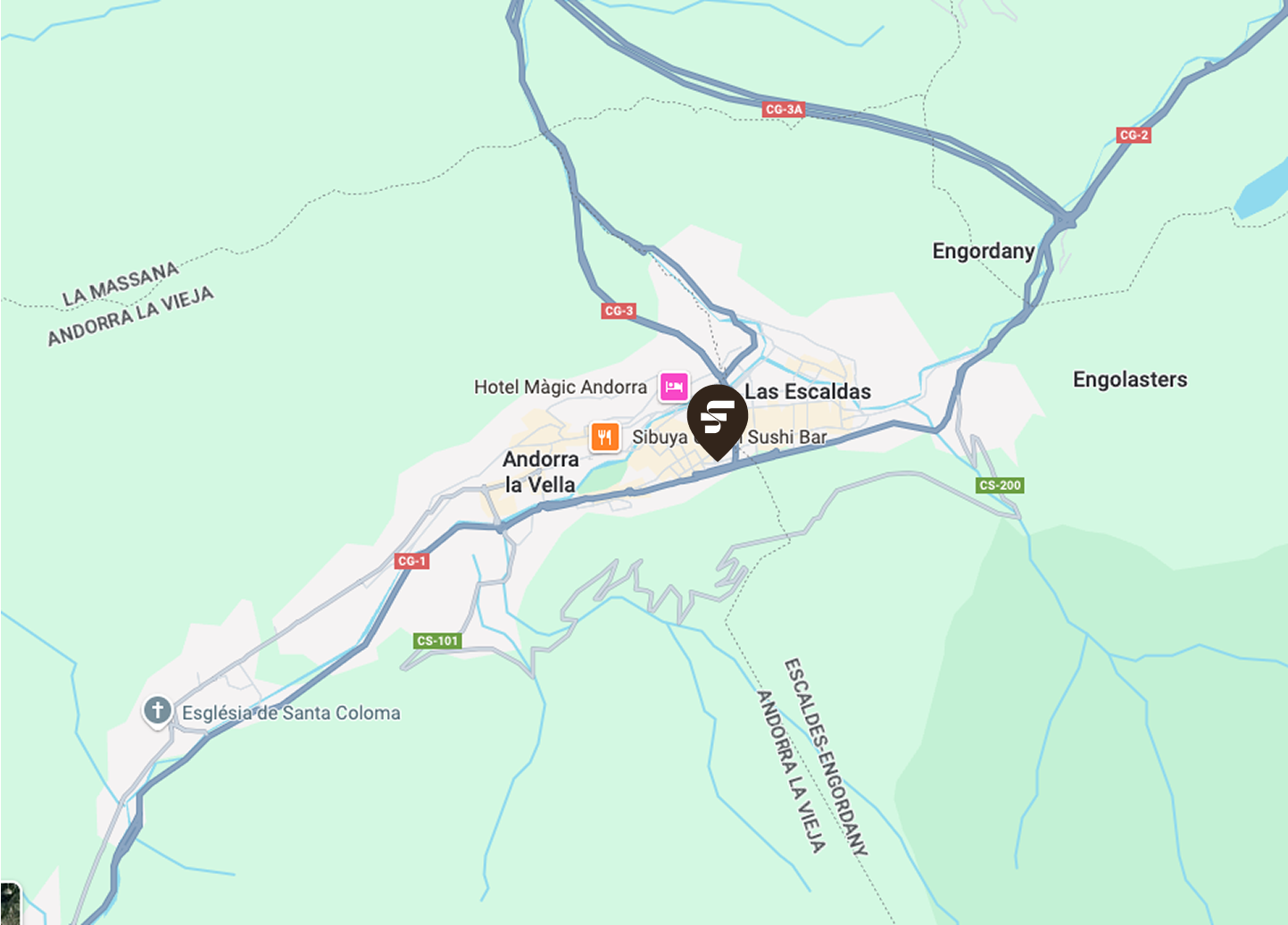 Mapa de ubicación de la tienda