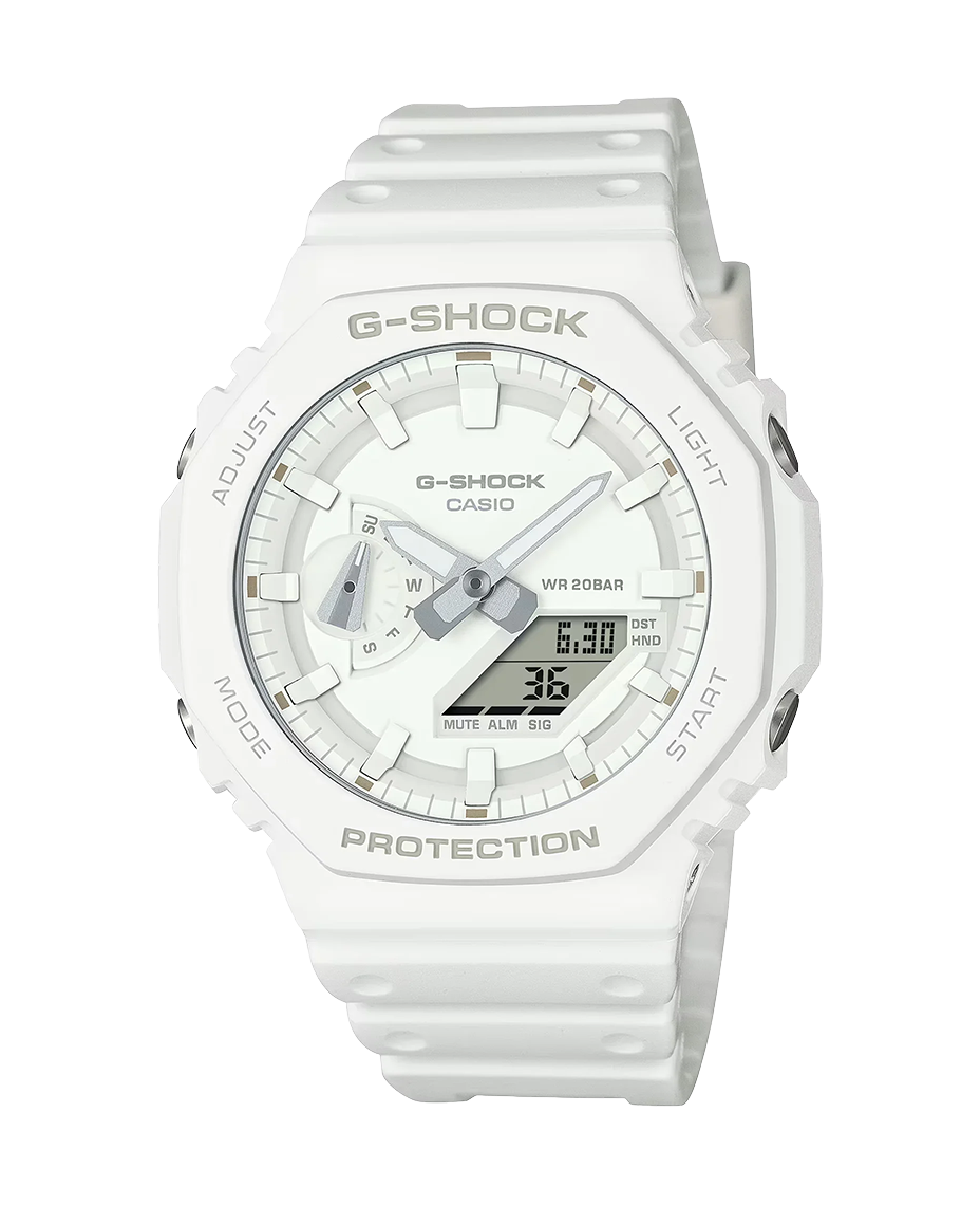 Casio G-Shock GA-2100-7A7ER reloj hombre plástico blanco resistente impactos
