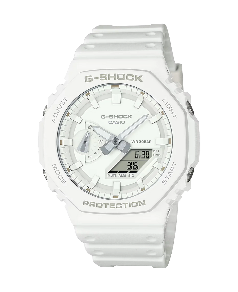 Casio G-Shock GA-2100-7A7ER reloj hombre plástico blanco resistente impactos