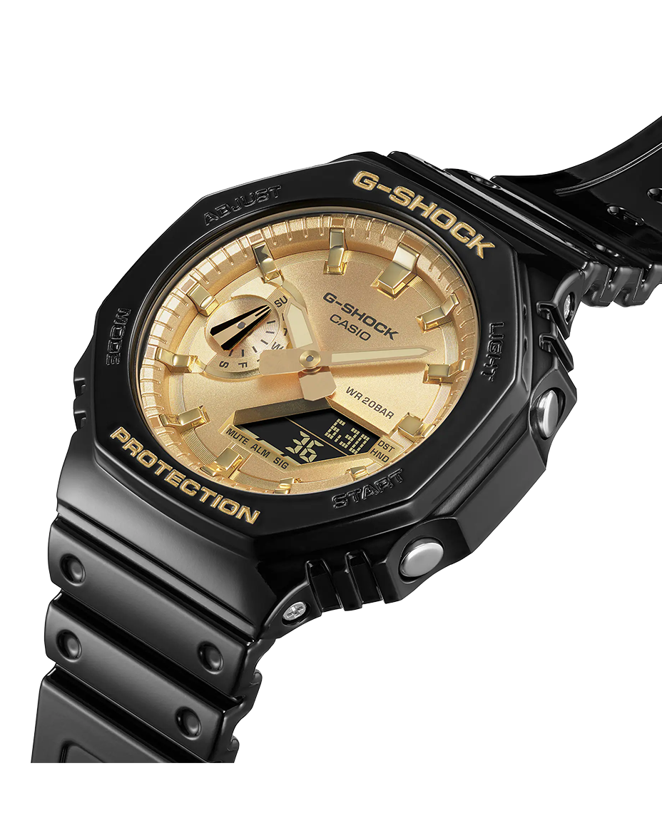 Casio G-Shock GA-2100GB-1AER reloj hombre resina carbono negro