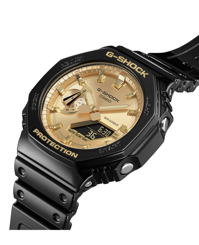 Casio G-Shock GA-2100GB-1AER reloj hombre resina carbono negro