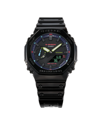Casio G-Shock GA-2100RGB-1AER reloj hombre resina carbono negro