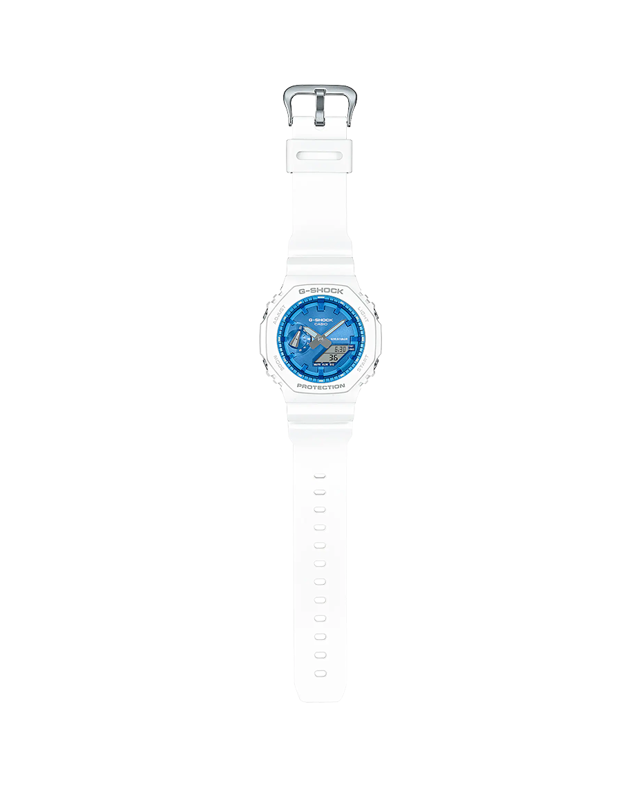 Casio G-Shock GA-2100WS-7AER reloj hombre resina carbono blanco resistente