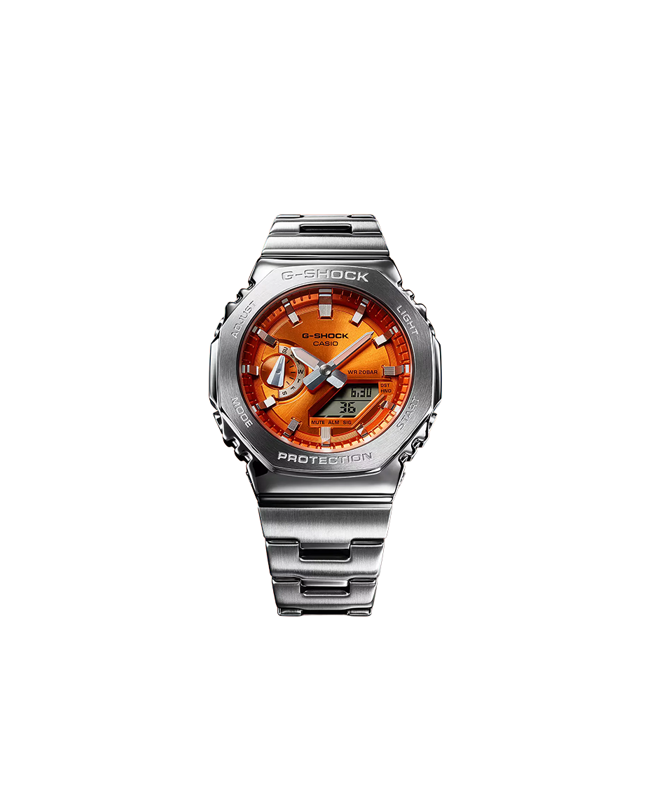 Casio G-Shock GM-2110D-4AER reloj hombre resina acero plateado