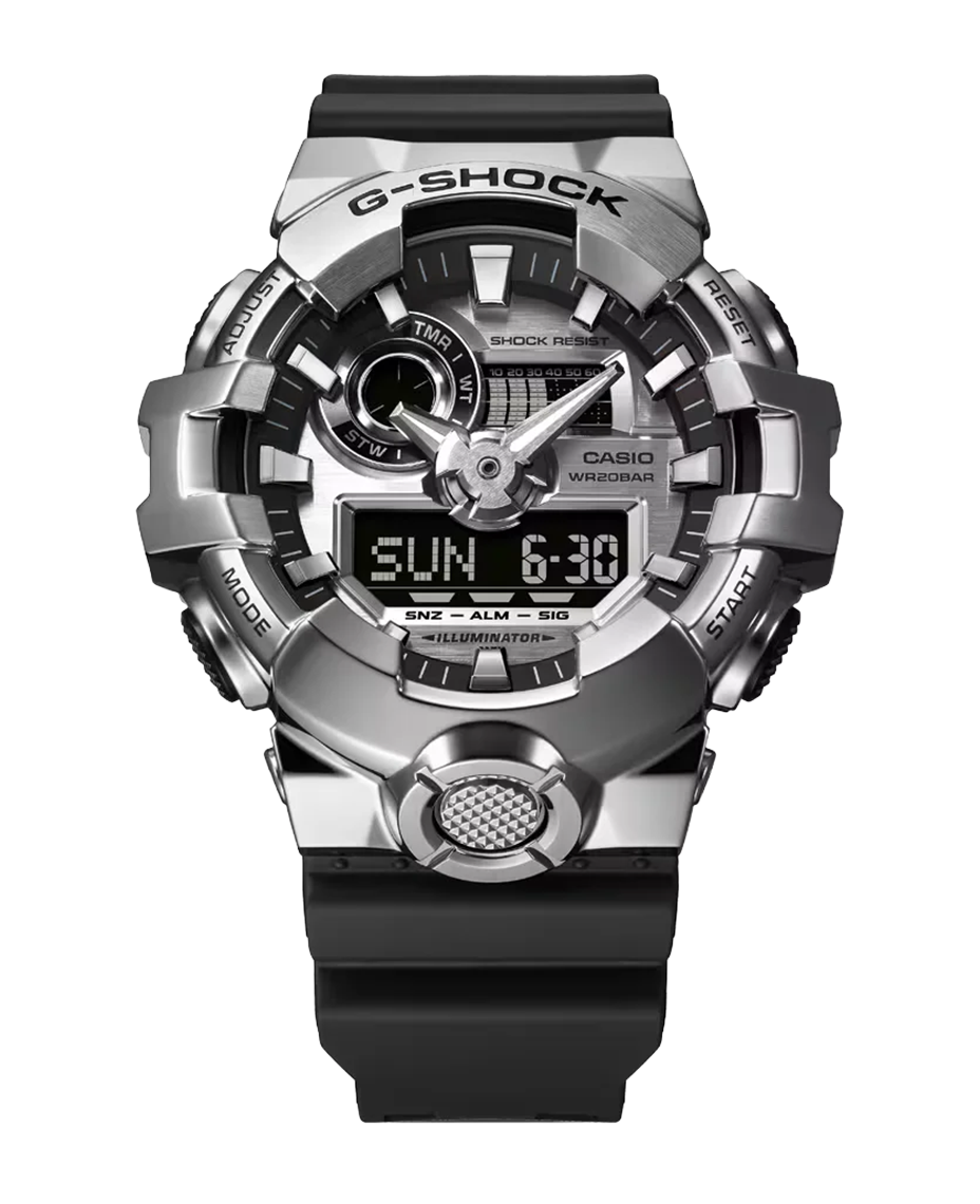 Casio G-Shock GM-700-1AER reloj hombre resina acero inoxidable plateado