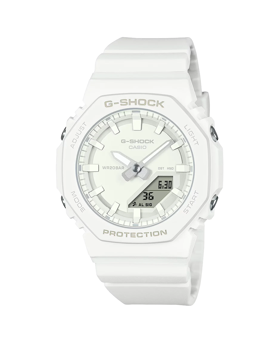 Casio G-Shock GMA-P2100-7AER reloj mujer plástico biológico blanco resistente