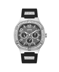 Guess Duke GW0641G1 reloj hombre acero plata esfera negra correa silicona
