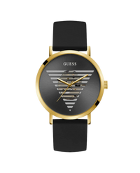 Guess Idol GW0503G1 reloj hombre acero dorado correa silicona negra