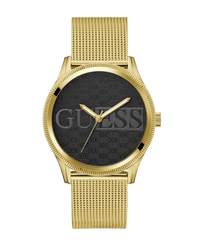 Guess Reputation GW0726G2 reloj hombre acero dorado esfera champagne correa silicona negra