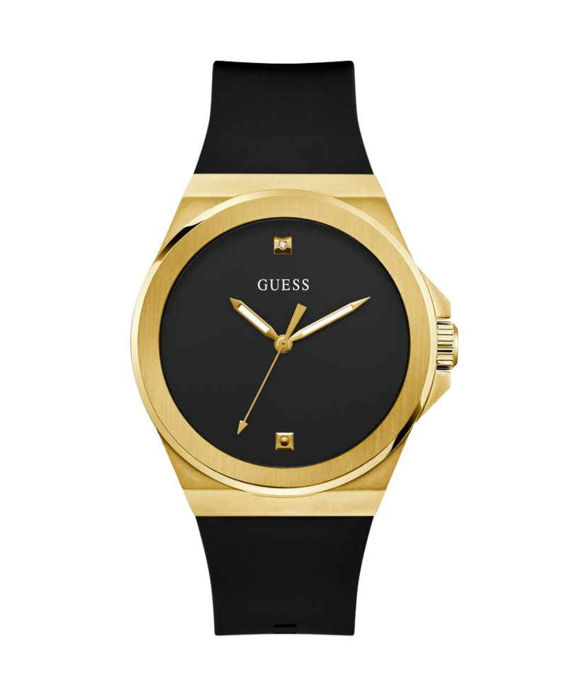 Guess Vinyl GW0790G2 reloj hombre acero reciclado negro correa silicona