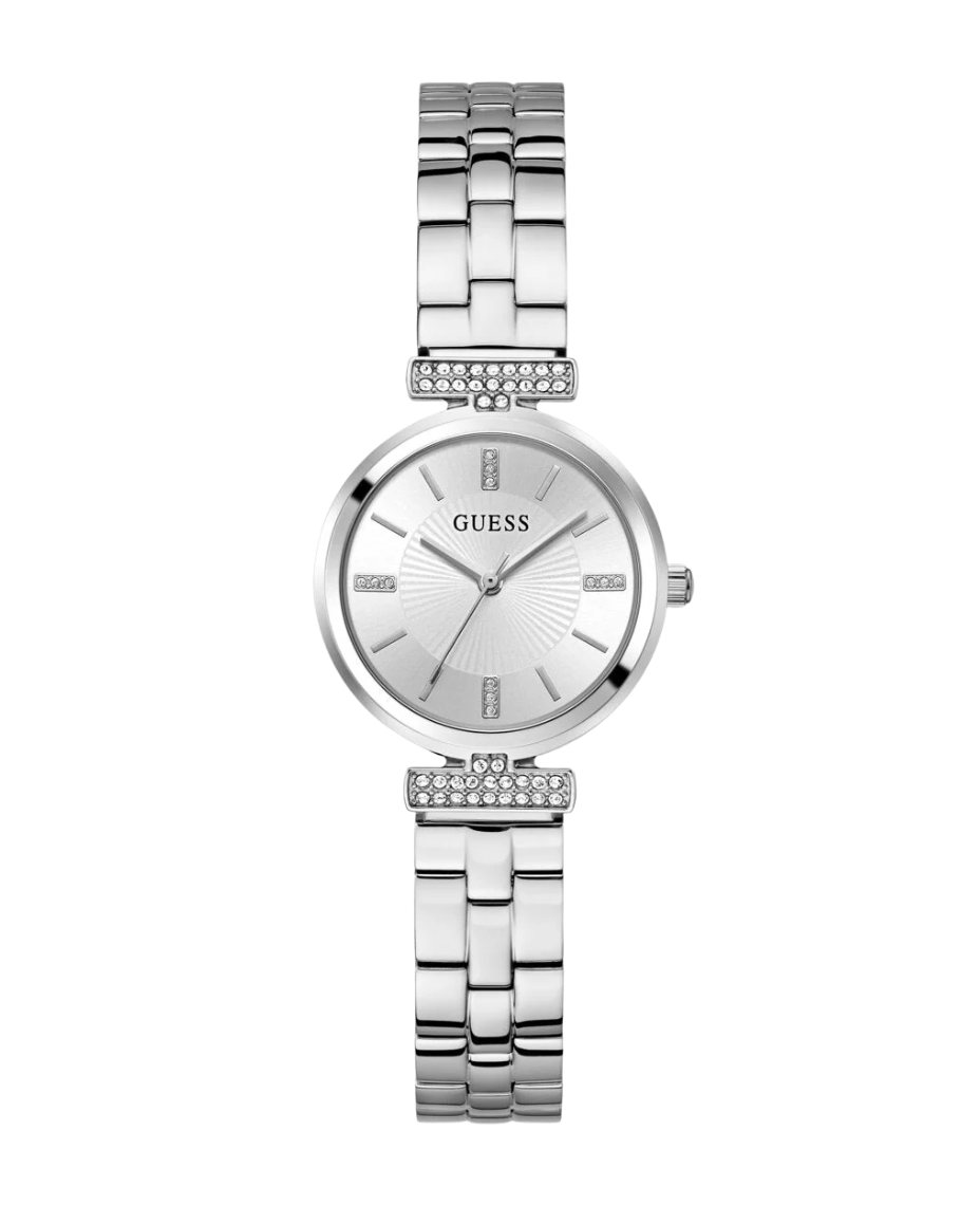 Guess Array GW0762L1 reloj mujer acero reciclado plateado 28mm elegante