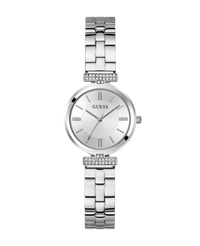 Guess Array GW0762L1 reloj mujer acero reciclado plateado 28mm elegante