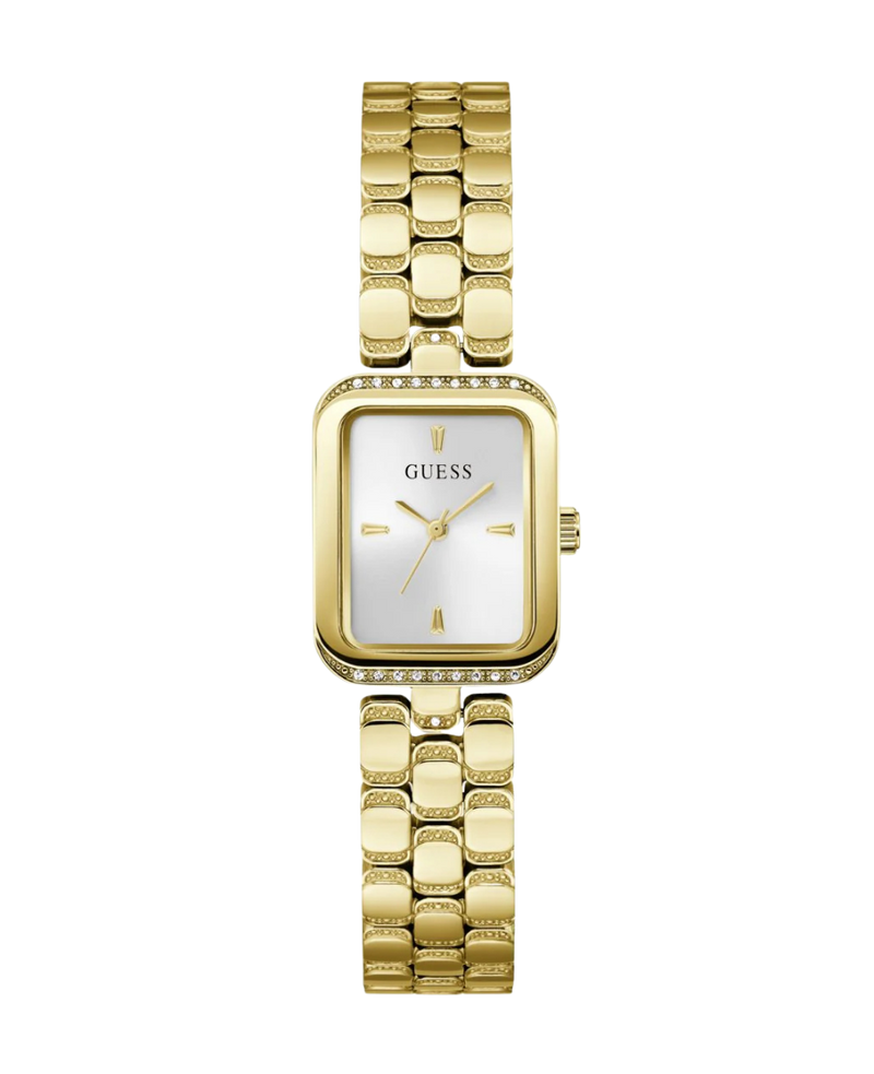 Guess Isla GW0865L2 reloj mujer acero reciclado dorado esfera plateado gris