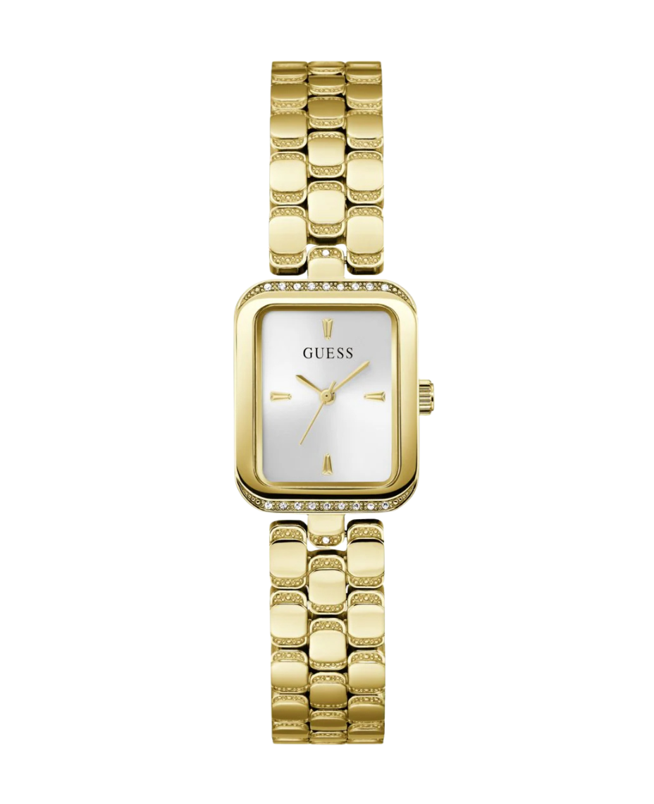 Guess Isla GW0865L2 reloj mujer acero reciclado dorado esfera plateado gris