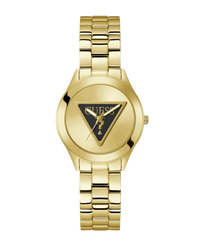 Guess Tri Plaque GW0675L2 reloj mujer acero reciclado dorado champagne