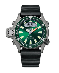 Citizen Promaster JP2007-17X reloj hombre acero esfera verde correa caucho