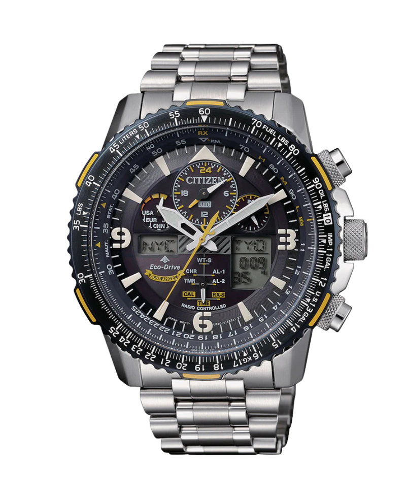 Citizen Blue Angels Eco-Drive JY8078-52L reloj hombre acero azul cronógrafo