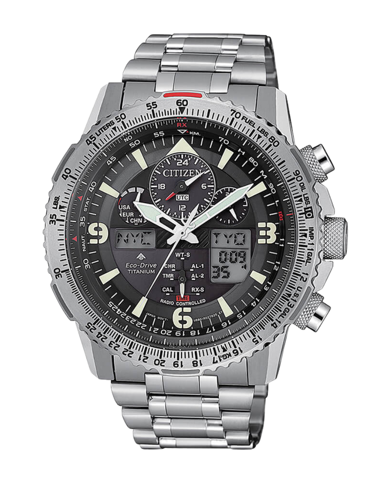 Citizen Super Titanium JY8100-80E reloj hombre titanio negro cronógrafo