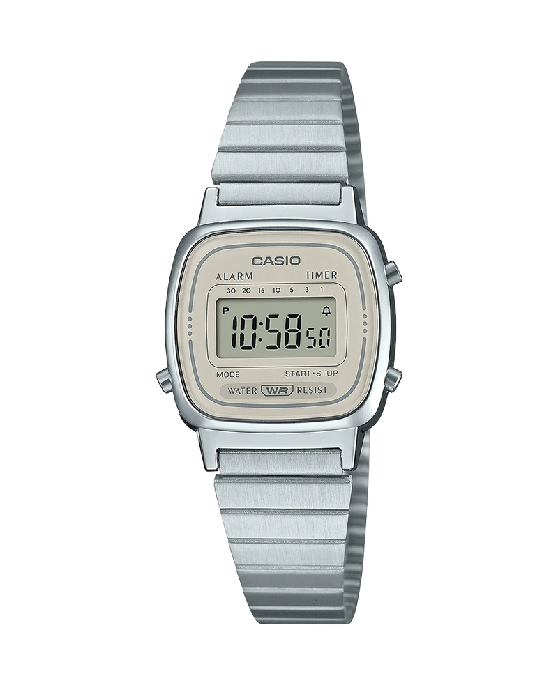Casio Vintage LA670WEA-8AEF reloj mujer aleación metálica plateado retro años 80