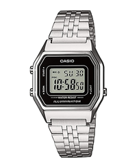 Casio Vintage LA680WEA-1EF reloj mujer resina plateado retro años 80