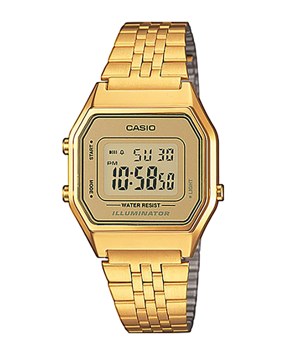 Casio Vintage LA680WEGA-9ER reloj mujer resina dorado retro años 80