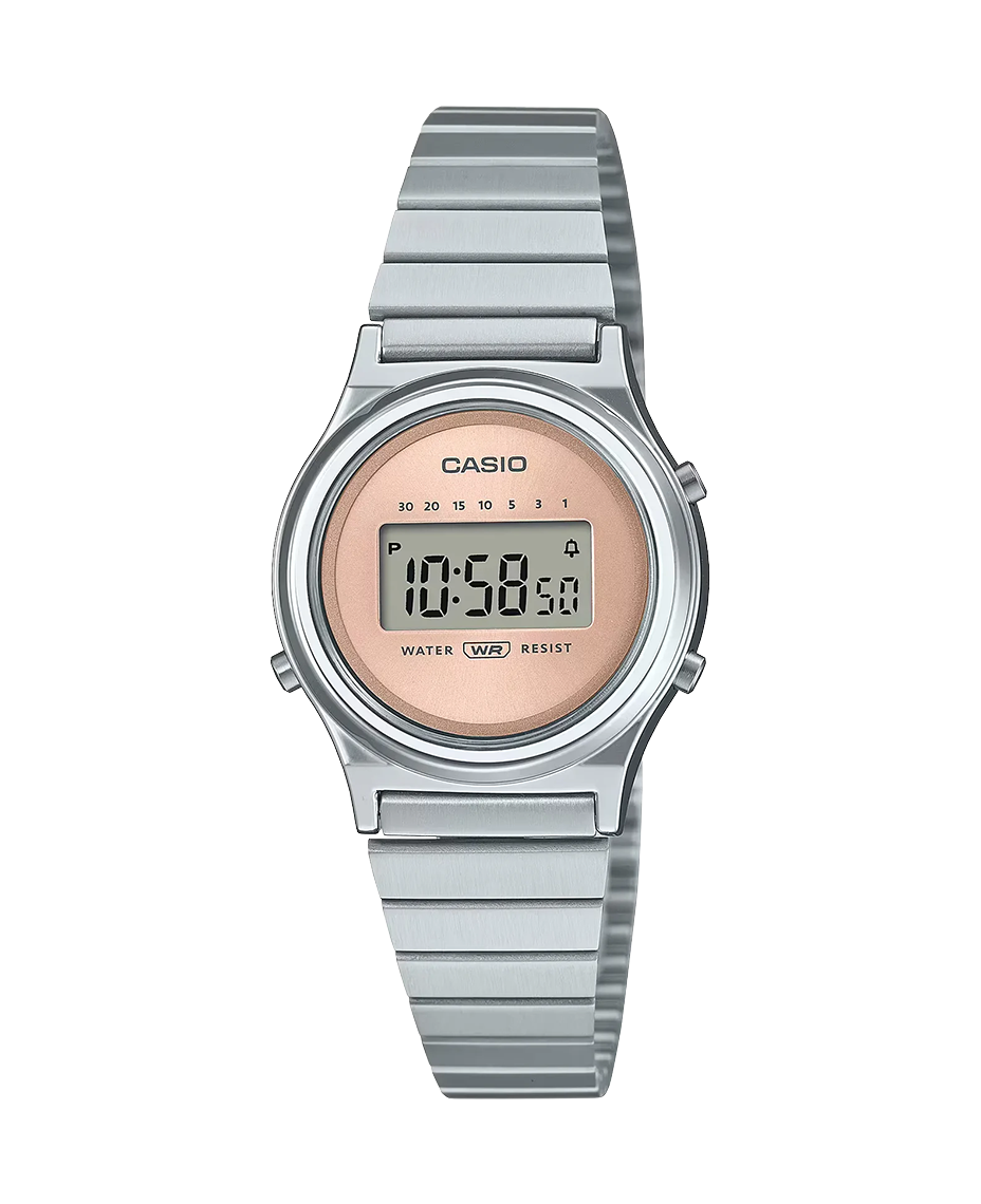 Casio Vintage LA700WE-4AEF reloj mujer resina plateado retro años 80