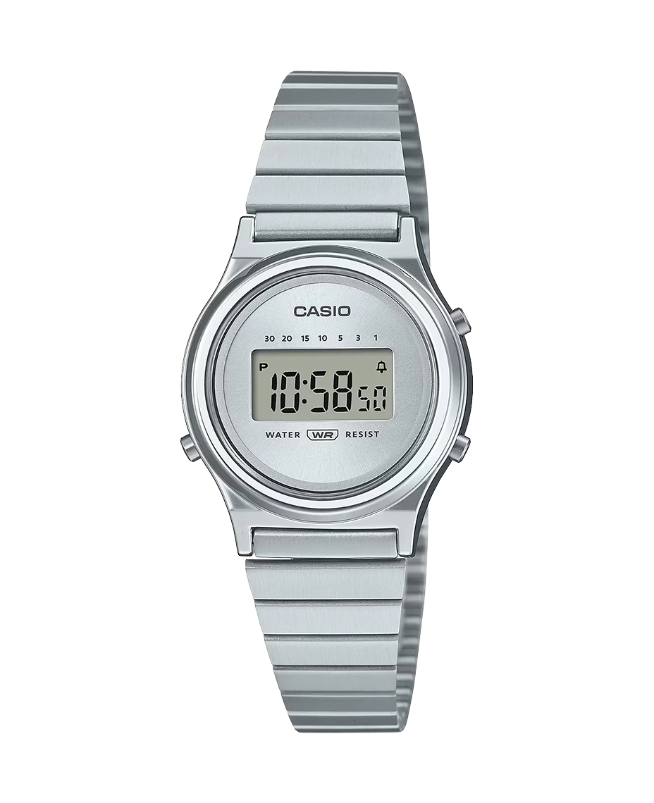 Casio Vintage LA700WE-7AEF reloj mujer resina plateado diseño retro años 80
