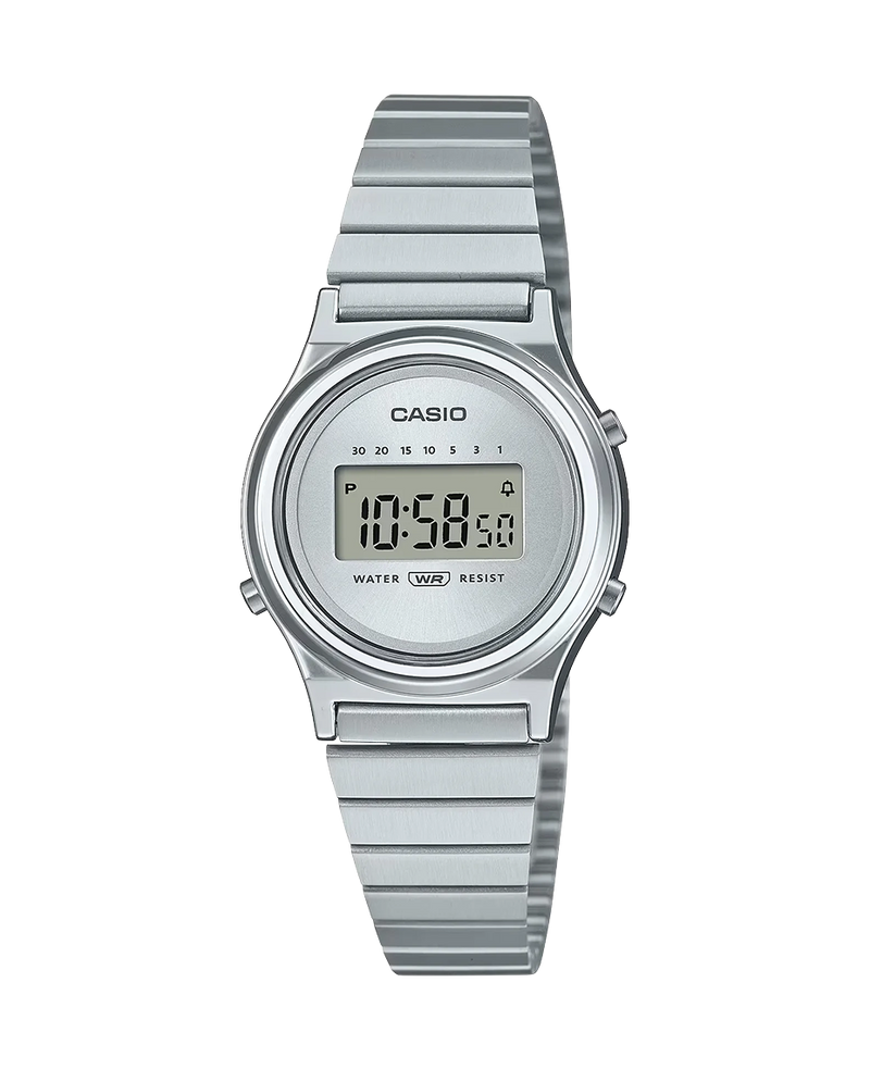 Casio Vintage LA700WE-7AEF reloj mujer resina plateado diseño retro años 80
