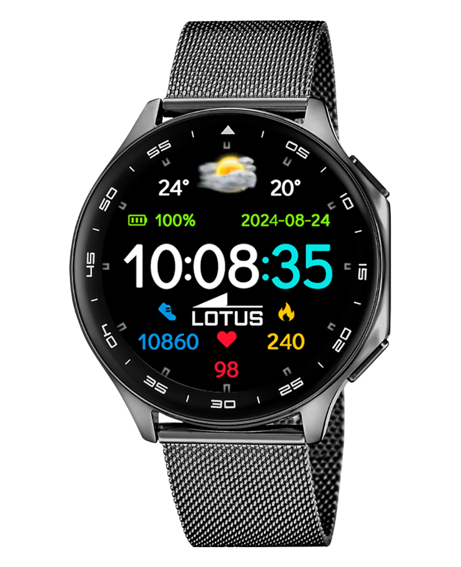Lotus Smartwatch 50050/4 reloj hombre aleación zinc negro con pulsera acero