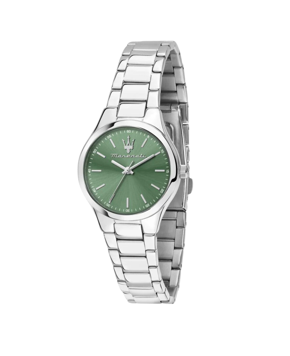 Maserati R8853151508 reloj mujer acero plata esfera verde brazalete