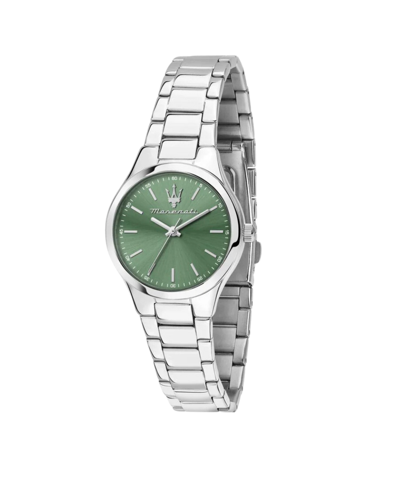 Maserati R8853151508 reloj mujer acero plata esfera verde brazalete