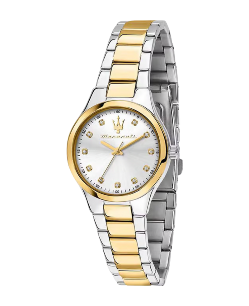 Maserati R8853151505 reloj mujer acero plateado y oro con esfera plateada