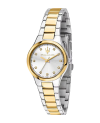 Maserati R8853151505 reloj mujer acero plateado y oro con esfera plateada