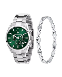Maserati R8853151017 reloj hombre acero esfera verde brazalete deportivo