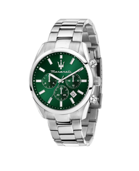 Maserati R8853151011 reloj hombre acero plata esfera verde multifunción 43mm