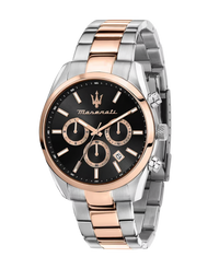 Maserati R8853151002 reloj hombre acero oro rosa esfera negra 43mm multifunción