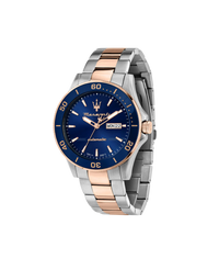 Maserati Competizione R8823100001 reloj hombre acero plata oro rosa esfera azul