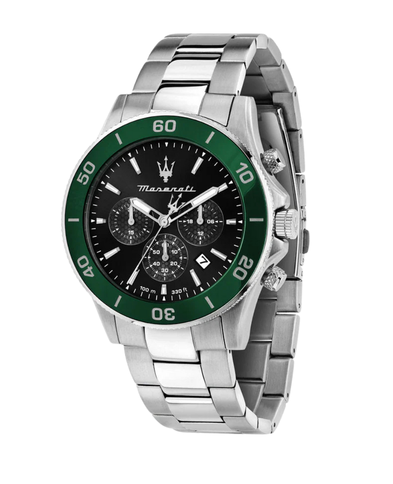 Maserati Competizione R8873600008 reloj hombre acero plata esfera negra cronógrafo