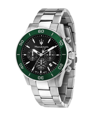 Maserati Competizione R8873600008 reloj hombre acero plata esfera negra cronógrafo