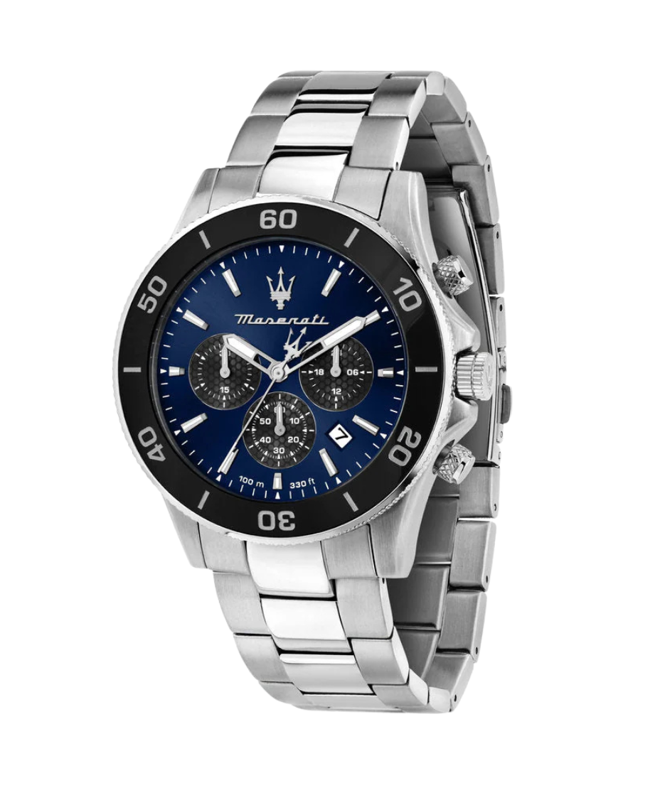 Maserati Competizione R8873600009 reloj hombre acero cronógrafo esfera azul