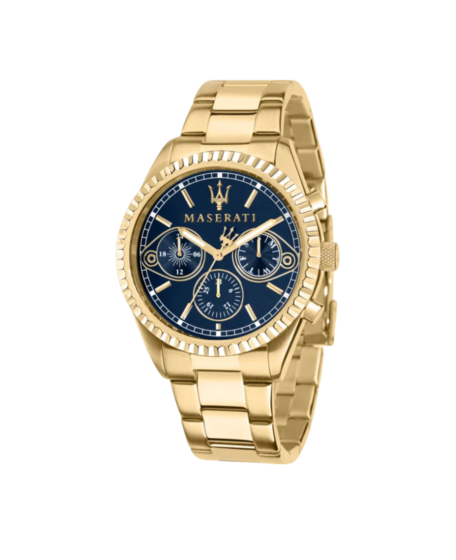 Maserati Competizione R8853100026 reloj hombre acero dorado esfera azul
