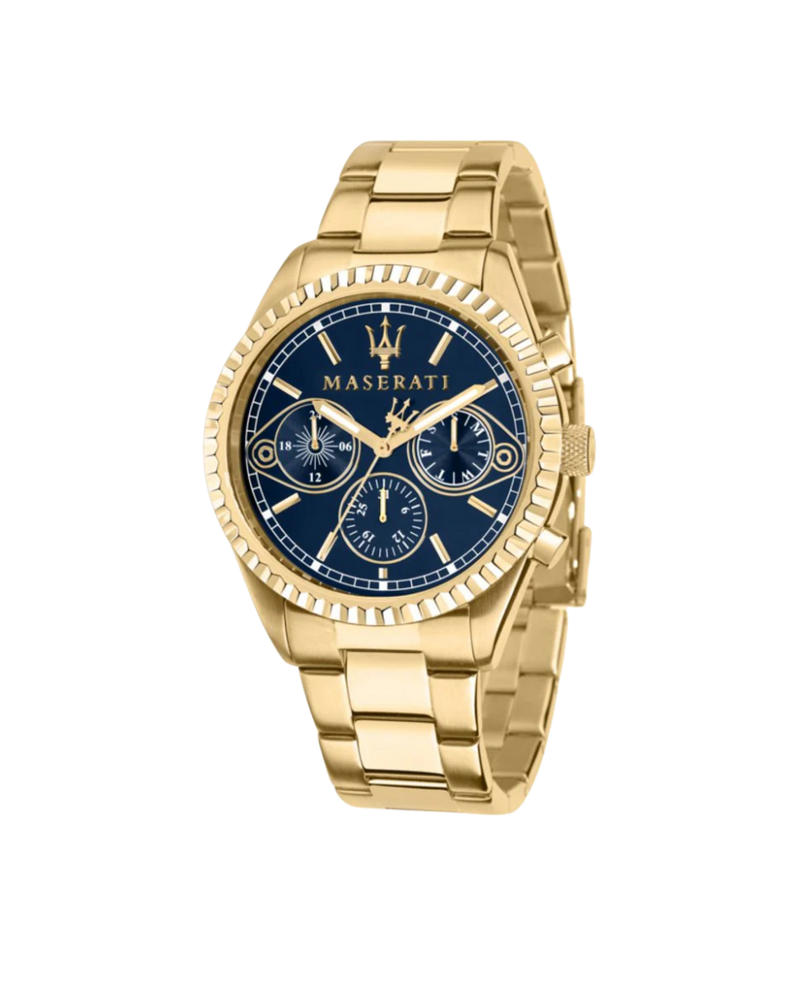 Maserati Competizione R8853100026 reloj hombre acero dorado esfera azul