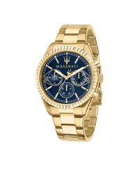 Maserati Competizione R8853100026 reloj hombre acero dorado esfera azul