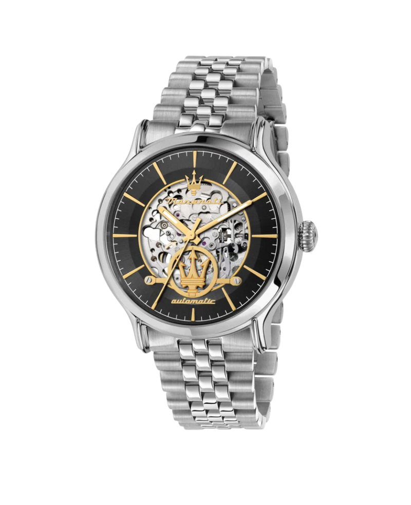 Maserati Epoca R8823118015 reloj hombre automático acero plata esfera gris